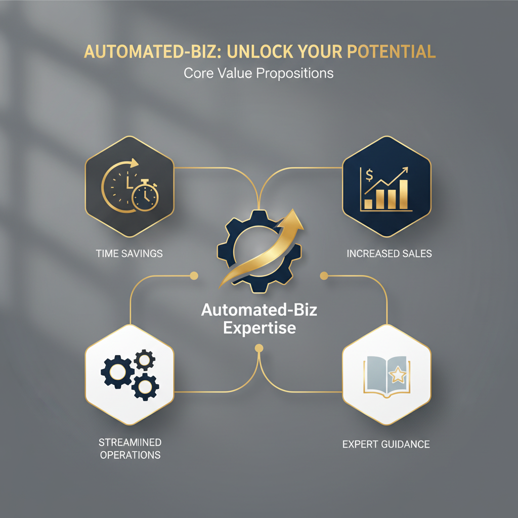 An infographic highlighting the core advantages and benefits of choosing Automated-Biz for app development.